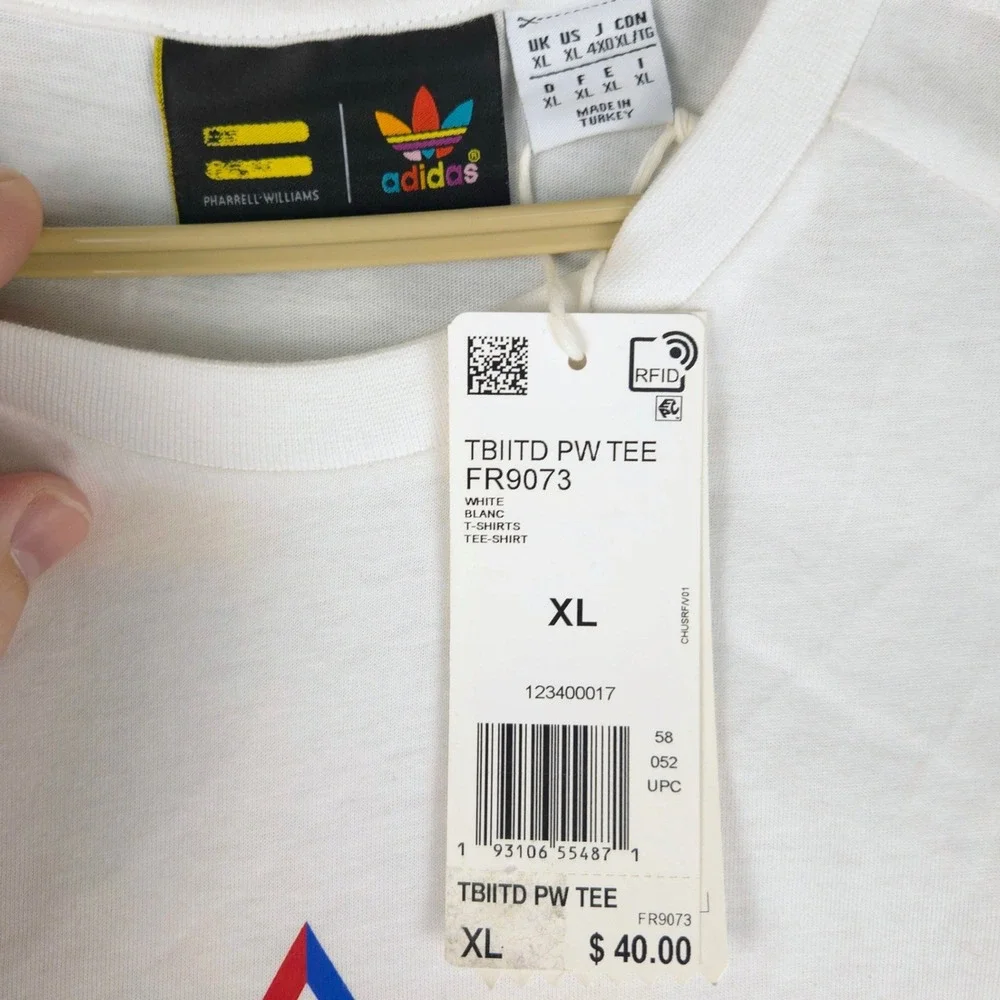 Adidas Pharrell Williams Infinite Species Tee‎ White FR9073 Mens XL NWT